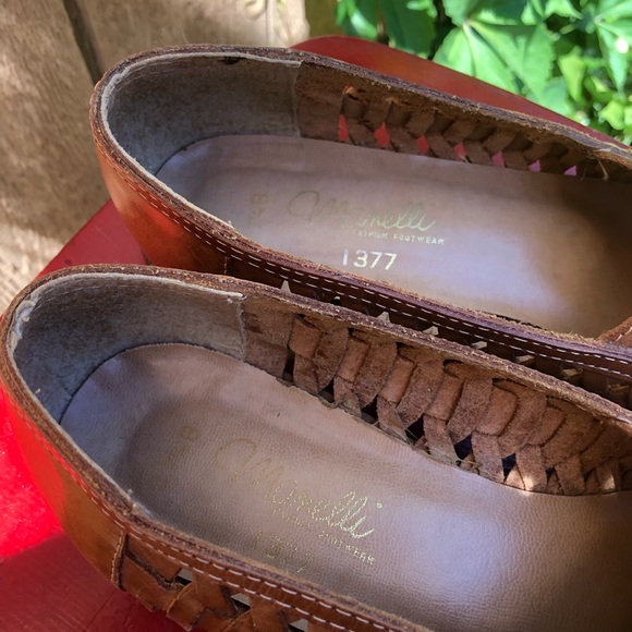 Vintage Huarache Lace Up Ladies 7 1/2 Shoes Brown - Picture 5 of 9